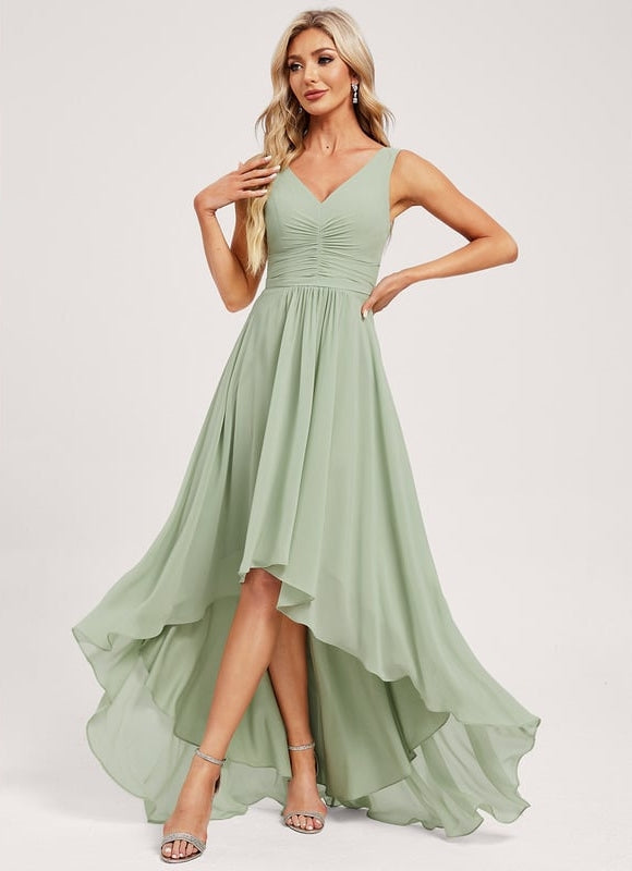 Robe Chic Mousseline Asymétrique - gallery 1