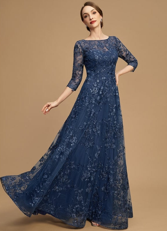 Robe Chic Grise Éthérée - gallery 1