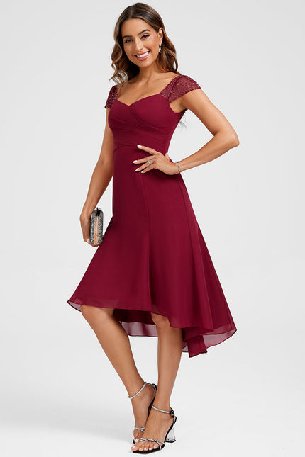 Robe Chic Bordeaux Légère - gallery 4