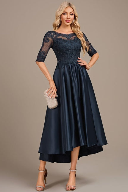 Robe Chic Asymétrique Satinée - gallery 4