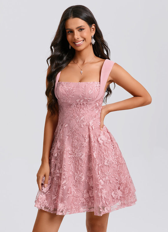 Robe Chic Rose Brodée - gallery 6
