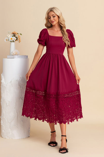 Robe Chic Bordeaux Romantique - gallery 1