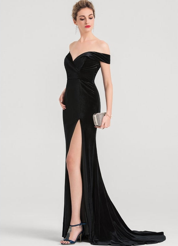 Robe Chic Velours Noire