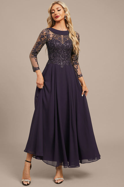 Robe Chic Élégance Violette - gallery 5
