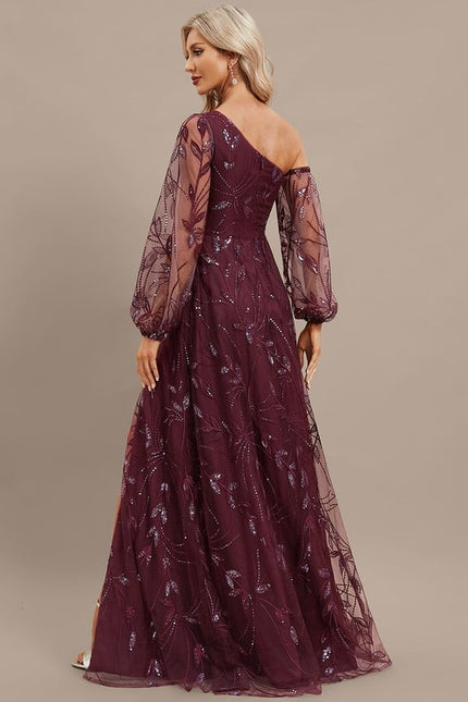 Robe Chic Étoilée Bordeaux - gallery 5