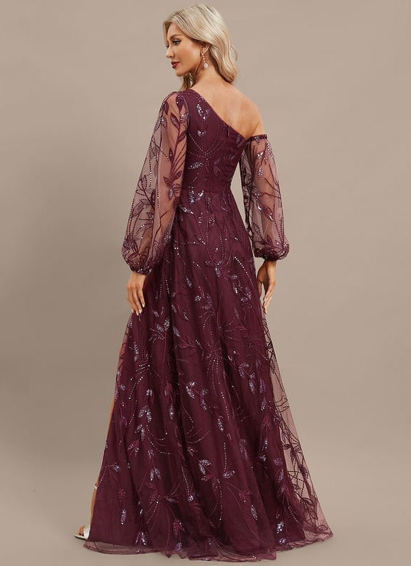 Robe Chic Étoilée Bordeaux - gallery 5