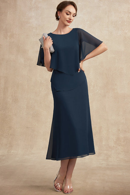 Robe Chic Élégance Marine Fluidité