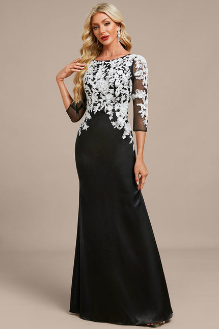 Robe Chic Noire Ornée - gallery 3