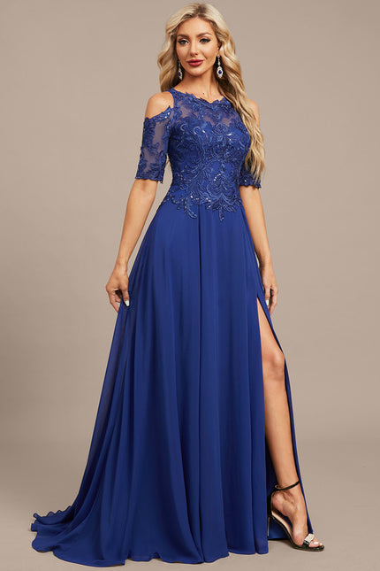 Robe Chic Bleue Éblouissante - gallery 3