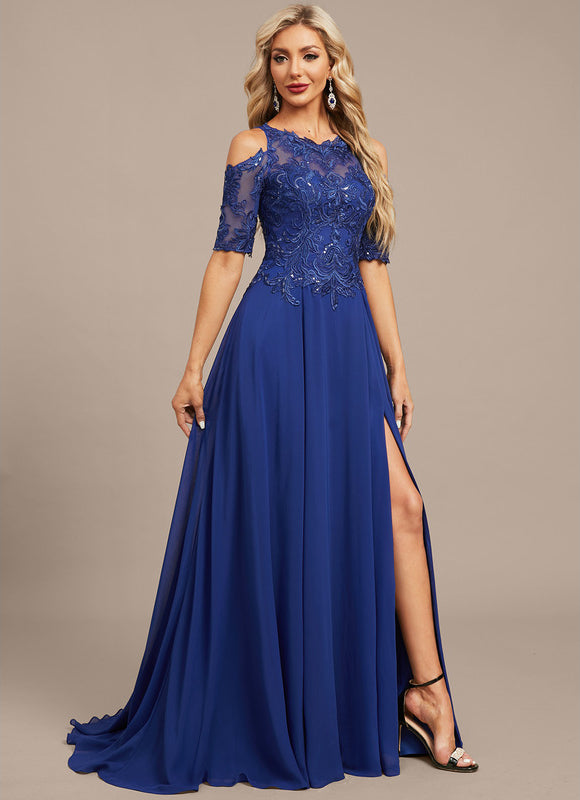 Robe Chic Bleue Éblouissante - gallery 3