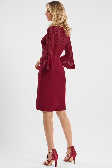 Robe Chic Bourgogne Élégante - gallery 4