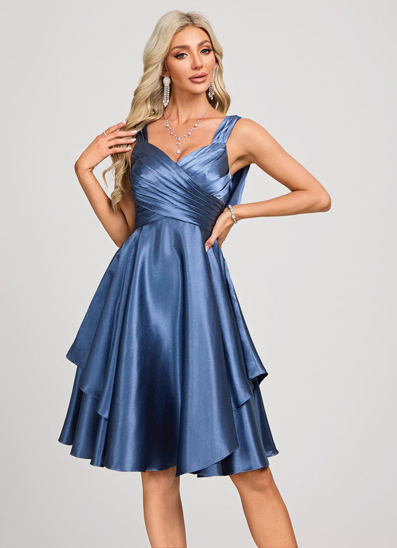 Robe Chic Cocktail Satinée