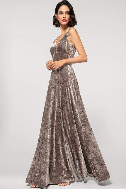 Robe Chic Velours Sombre - gallery 3