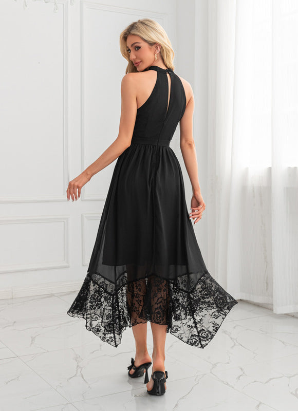 Robe Chic Mousseline Noire - gallery 2