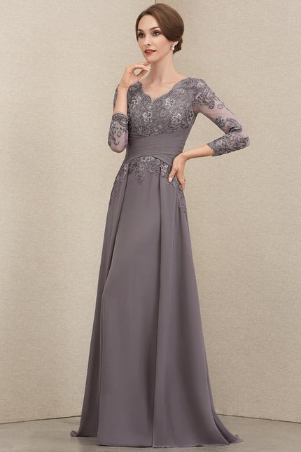 Robe Chic Gris Élégant - gallery 2