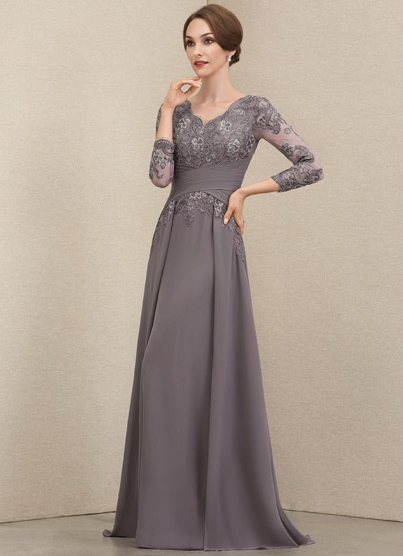 Robe Chic Gris Élégant - gallery 2