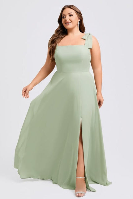Robe Chic Longue Verte Élégante - gallery 5