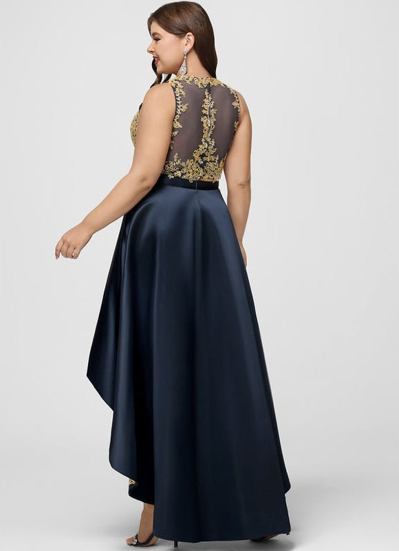 Robe Chic Ornement Noir Satiné - gallery 7